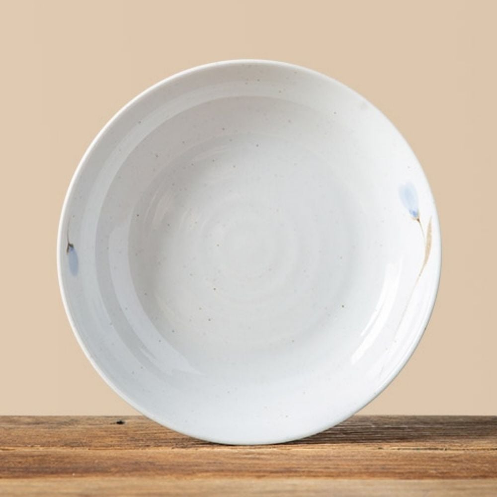 이천도자기 청꽃고백자 수육접시 대 24.3cm 그릇 식기 - 메인 이미지