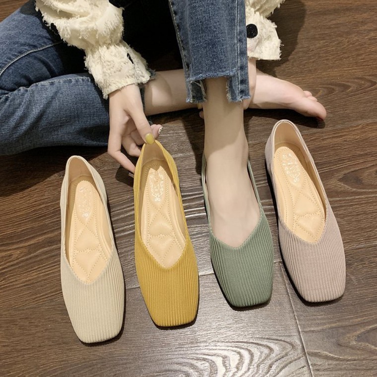 골지 플랫슈즈 데일리 여성화 소개팅 - 상품 이미지