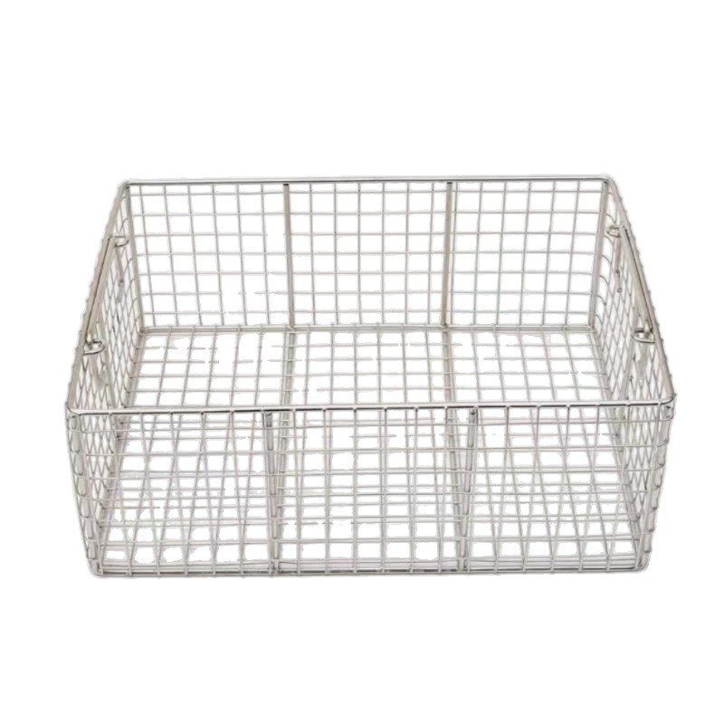 업소용 스텐 바구니 식당 건지기 튀김망 미니 채반 손잡이 대형 업소 사각 30x20x10cm 메쉬 3cm - 상품 이미지