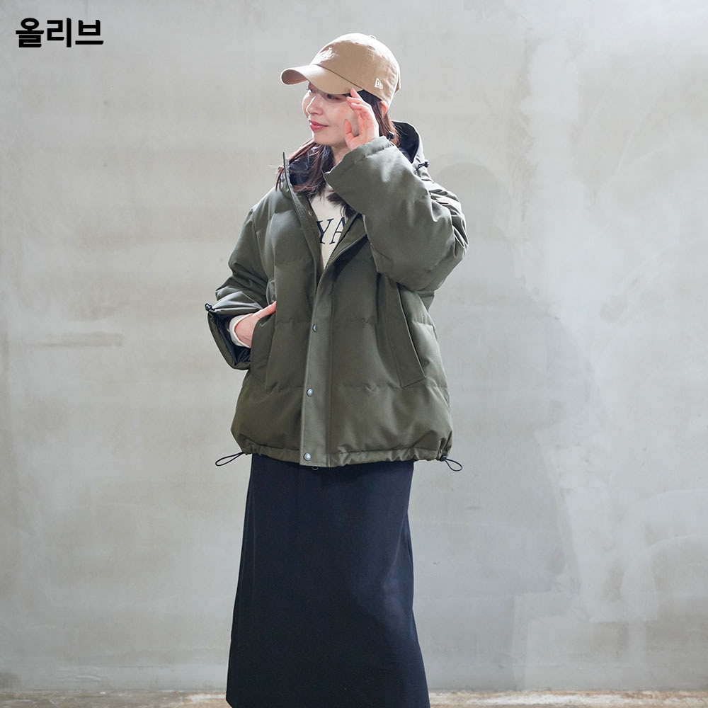 단톤 여성 실루엣 다운 후드 자켓 패딩 DT-A0008TPR 25FW 네이비 S 이미지 7