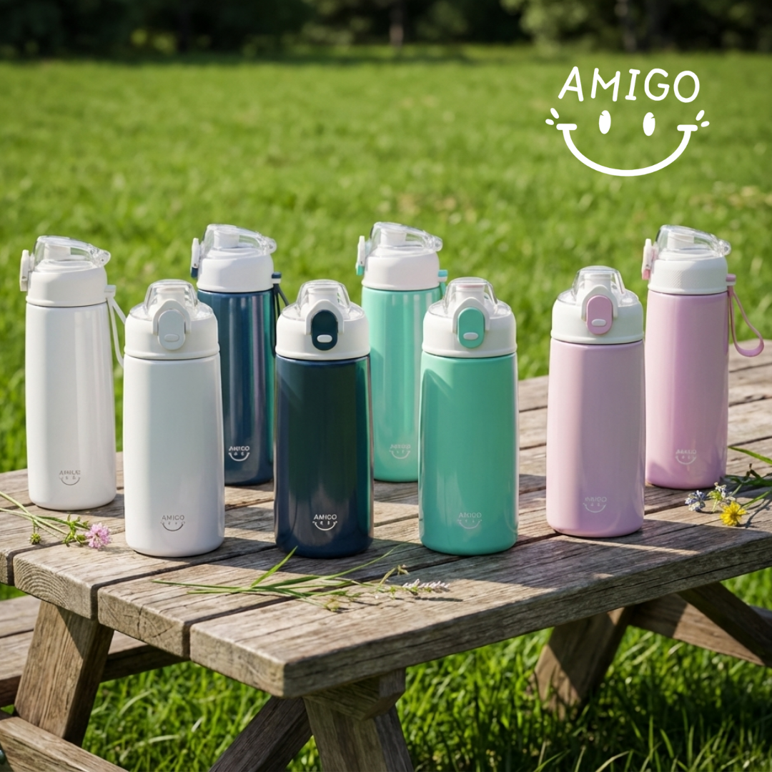 [아미고] 어린이 물병 초등학생 보온보냉 세라믹 텀블러 식기세척기 사용 가능 제품 이미지