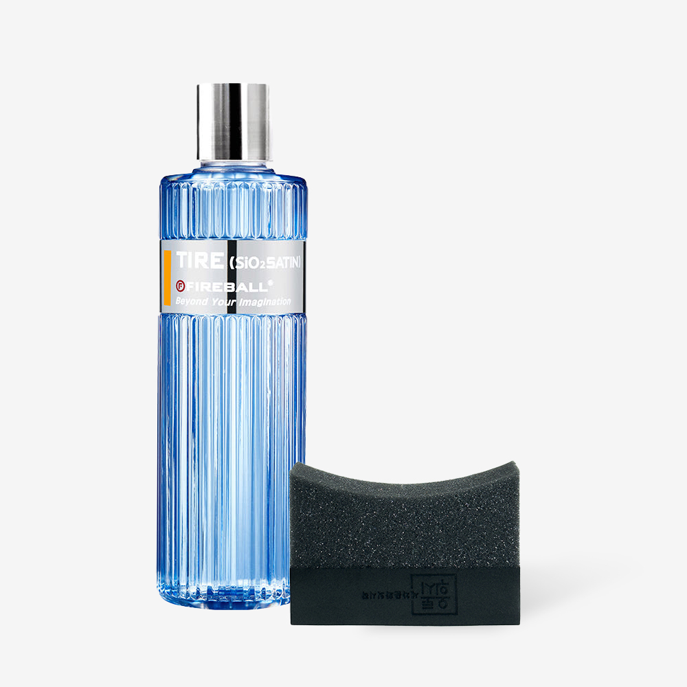 파이어볼 타이어 광택제 SiO2 사틴 500ml+ 오토워시 타이어 어플리케이터