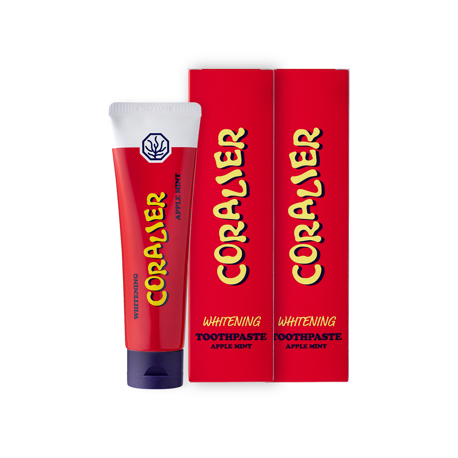 코랄리에 대용량 애플민트 미백케어치약 150g, 2개 - 상품 이미지