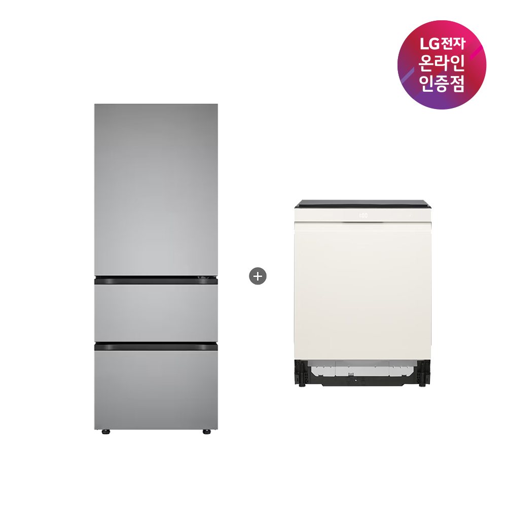 LG 디오스 오브제컬렉션 김치톡톡 + LG 디오스 식기세척기 (Z330MPSF11 + DUE6BGL1E)