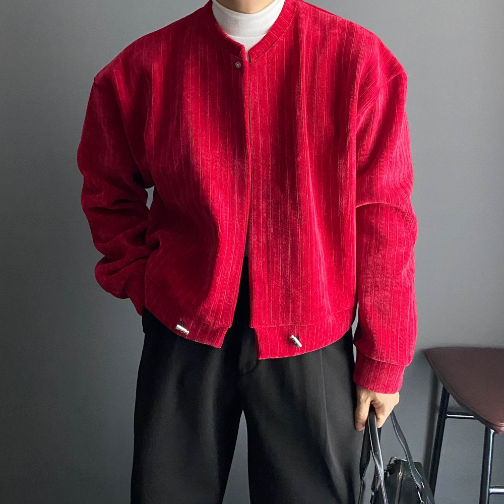 남자 벨벳 라운드 크롭 가디건 이미지 6