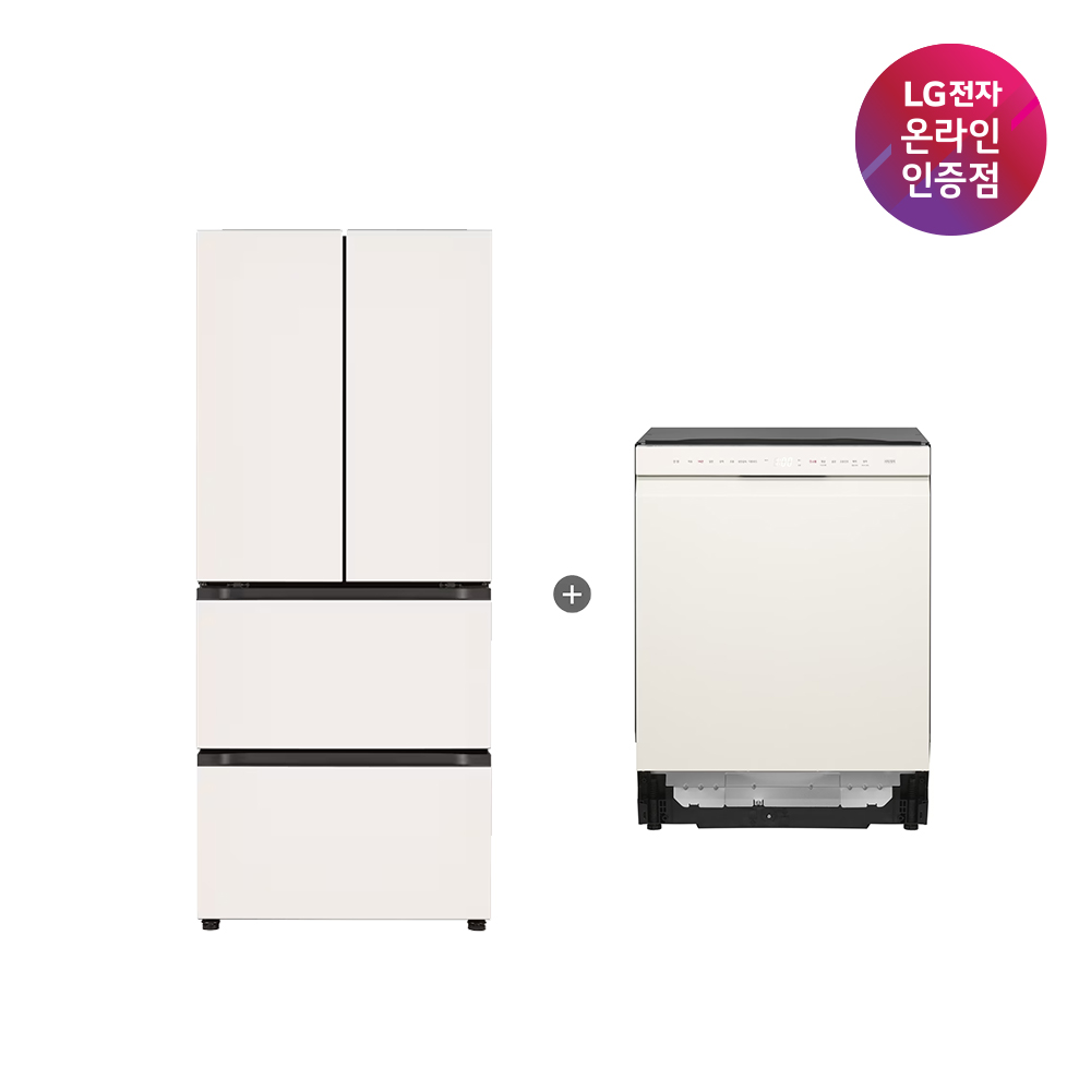 LG 디오스 오브제컬렉션 김치톡톡 + LG 디오스 식기세척기 (Z408MEEF23 + DUE5BGL1E)