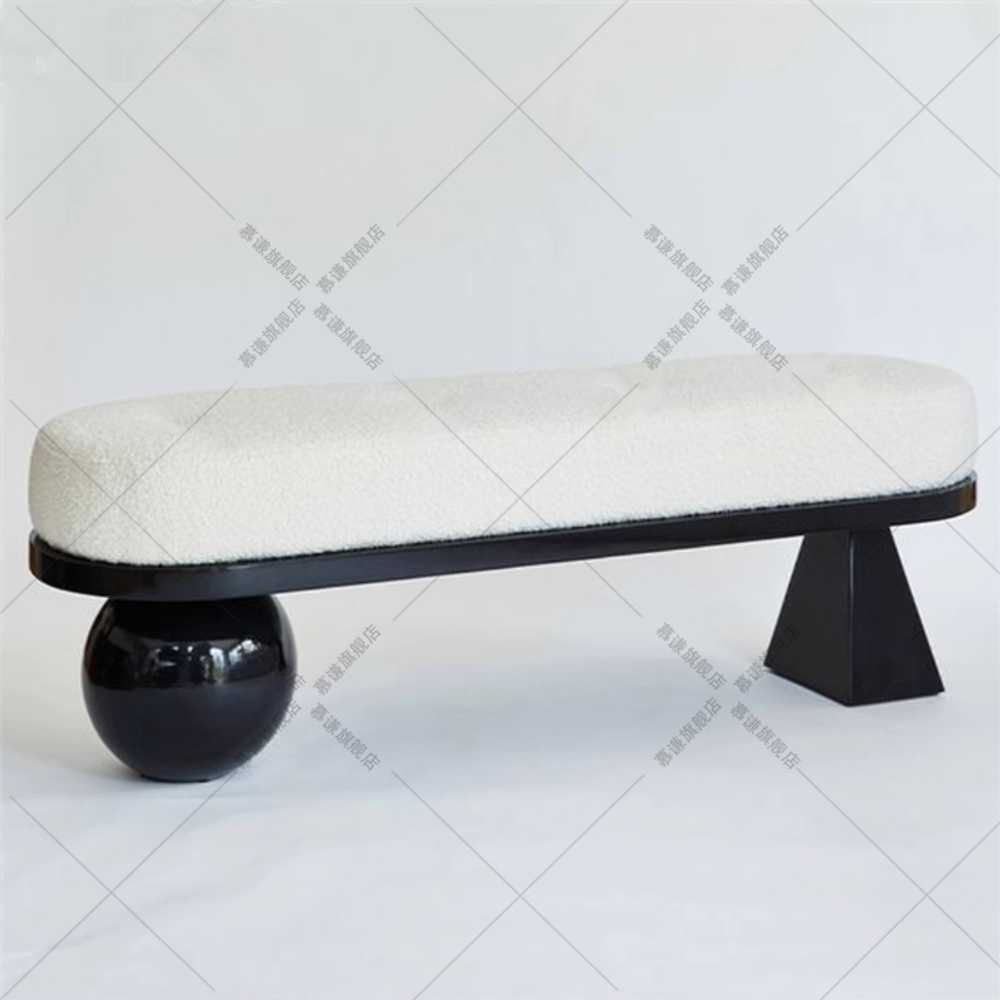 현관 벤치 거실 레트로 침실 매장 패브릭 쿠션 감성 60x43cm A - 상세 이미지 4