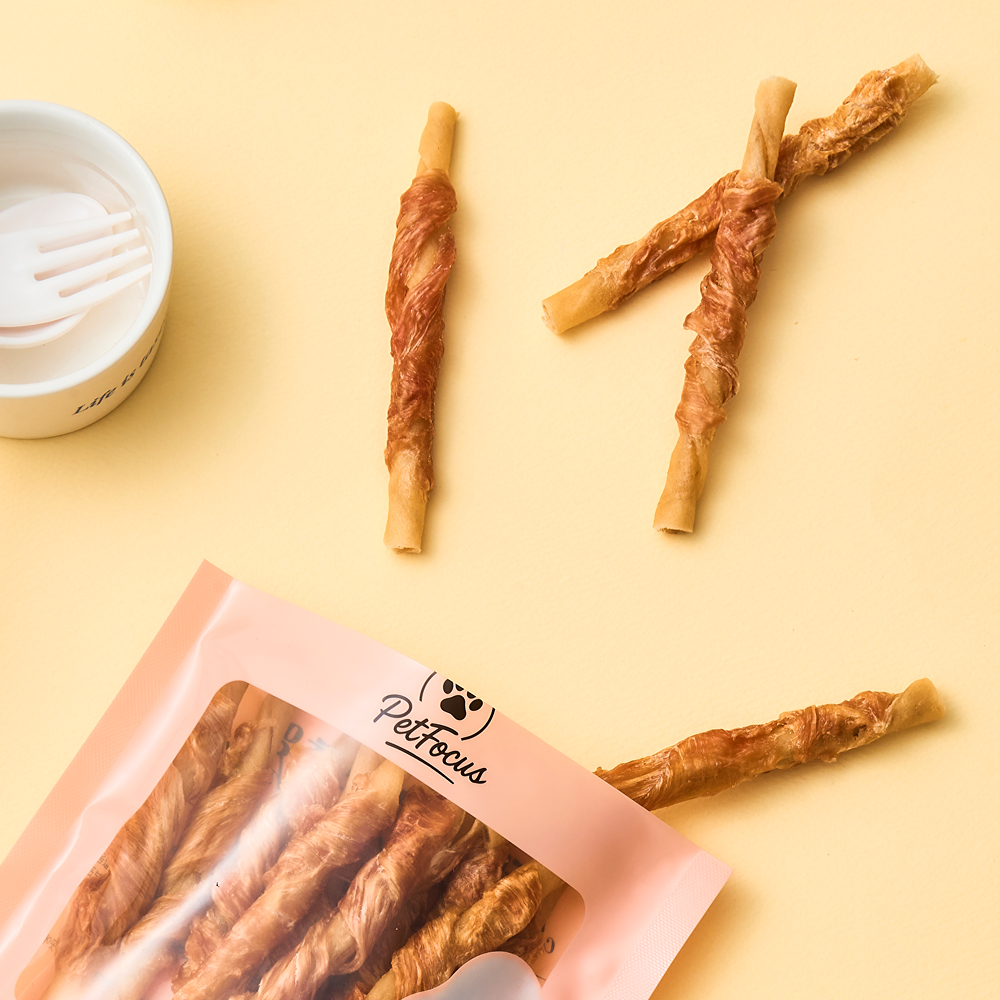 강아지 오래먹는 간식 수제 개껌 한우우피껌 덴탈껌 닭안심회오리츄잉, 35g, 2개 - 상세 이미지 4