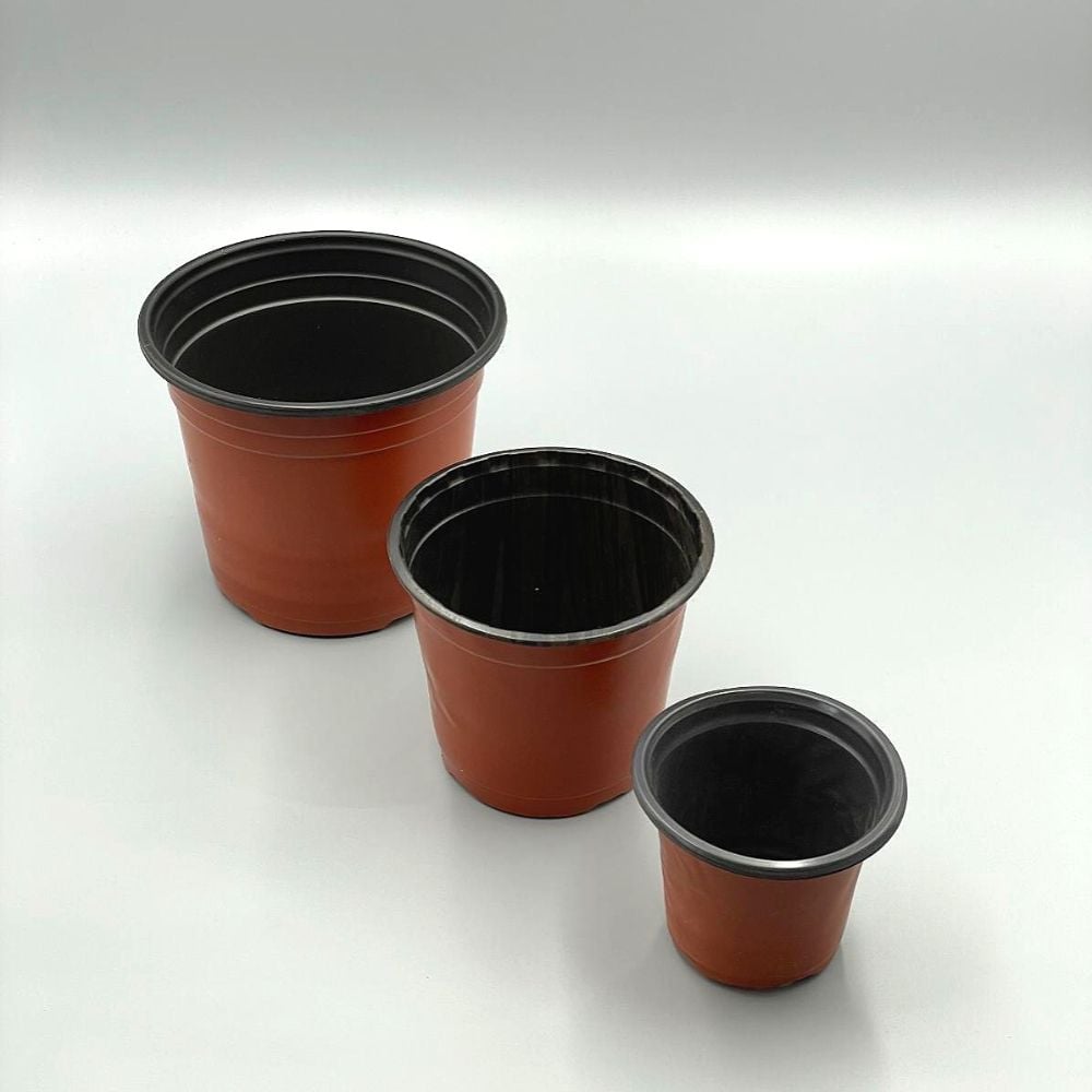 일회용 플라스틱 화분통 화분포트 120x100mm - 메인 이미지