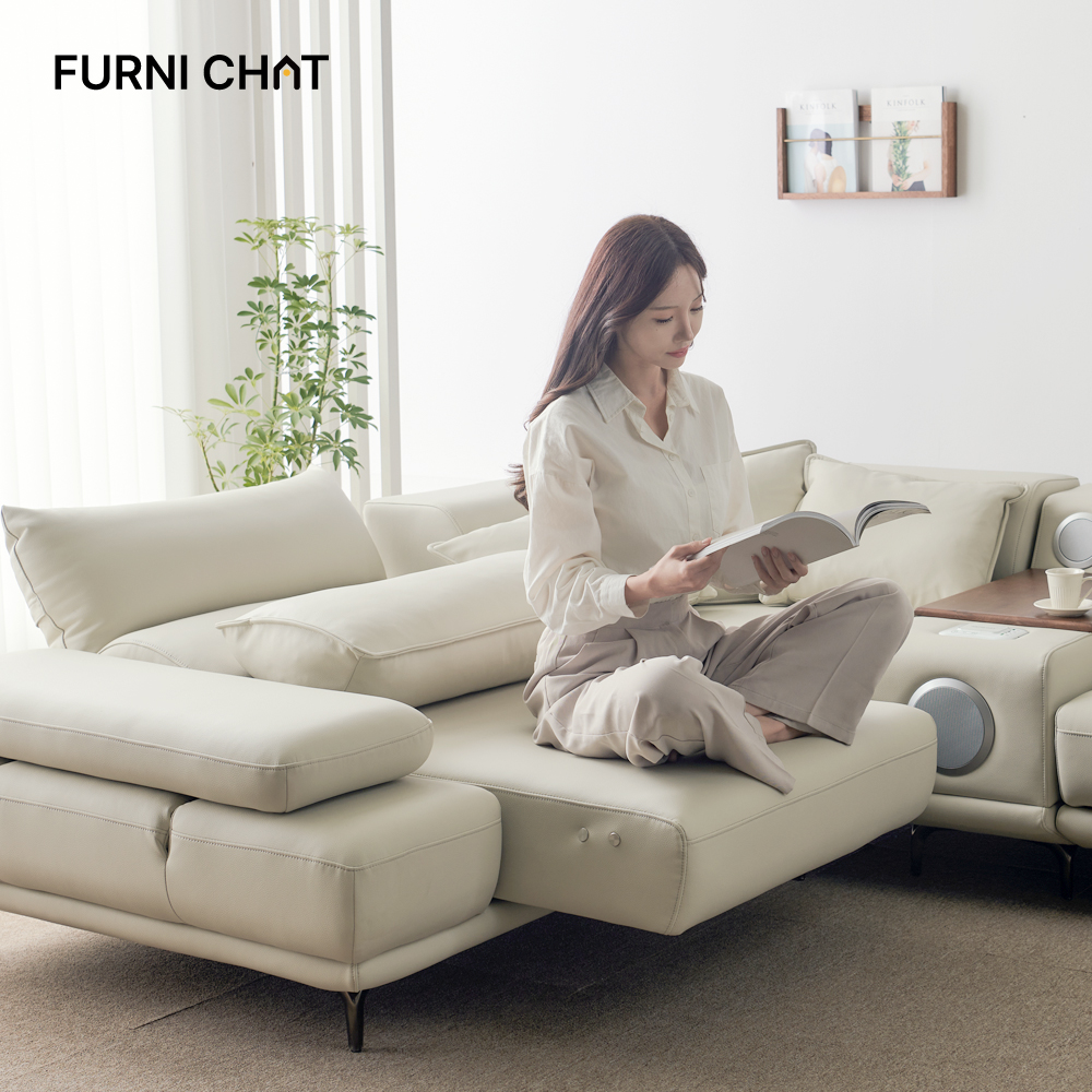 제니 전동 리클라이너 쇼파 슬라이드 무빙 모션 소파 4인용 비건가죽