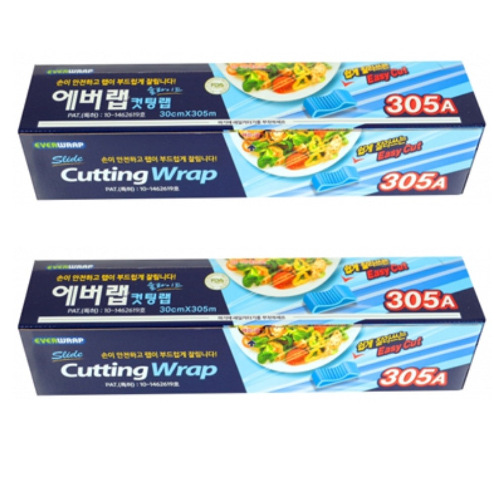 에버랩 이지컷 슬라이드랩 안전커팅기 내장형 30cmx305m, 2개 - 상품 이미지
