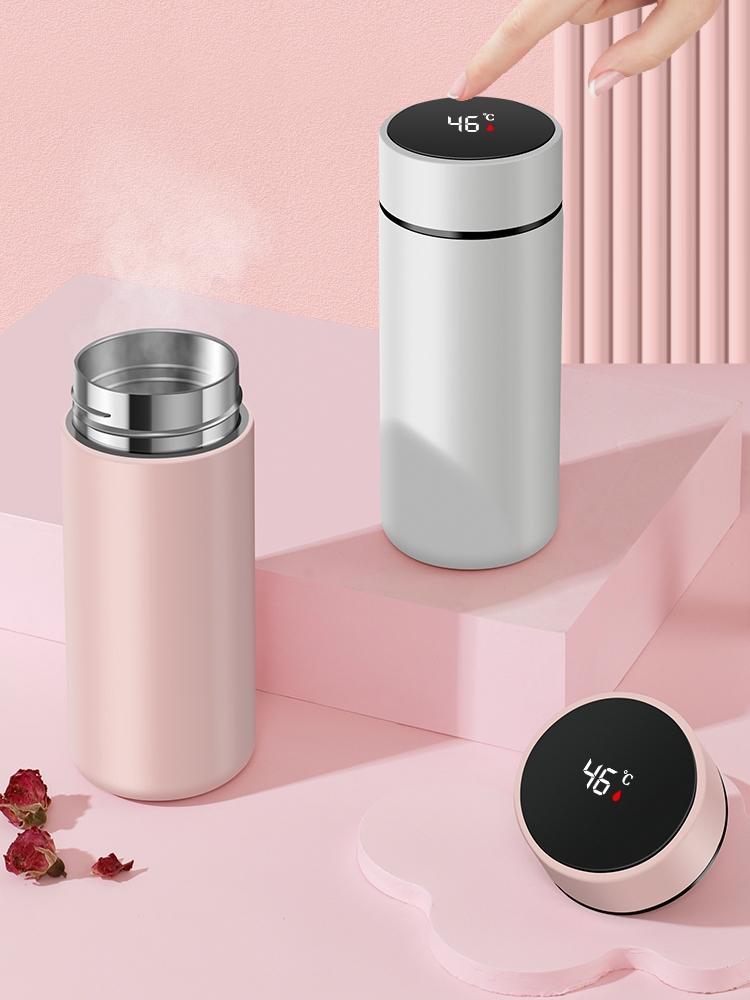 스텐 미니 보온 휴대용 소형 남녀공용 물컵 맞춤 제작 체리블라썸핑크 300ml 304표준 A - 상품 이미지