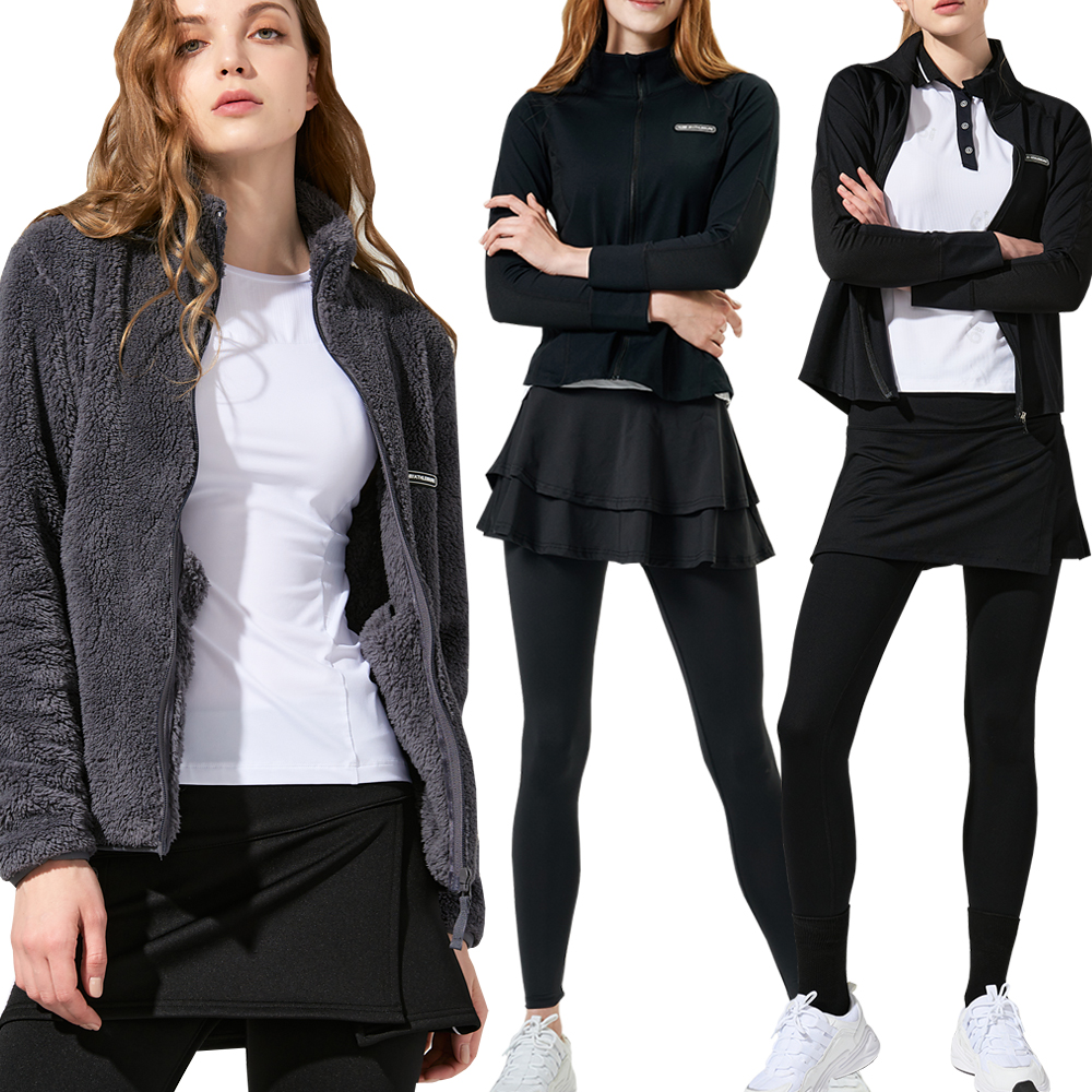 허그 스포츠 겨울 기모 치마레깅스 여성 운동복 치마바지 제품 이미지