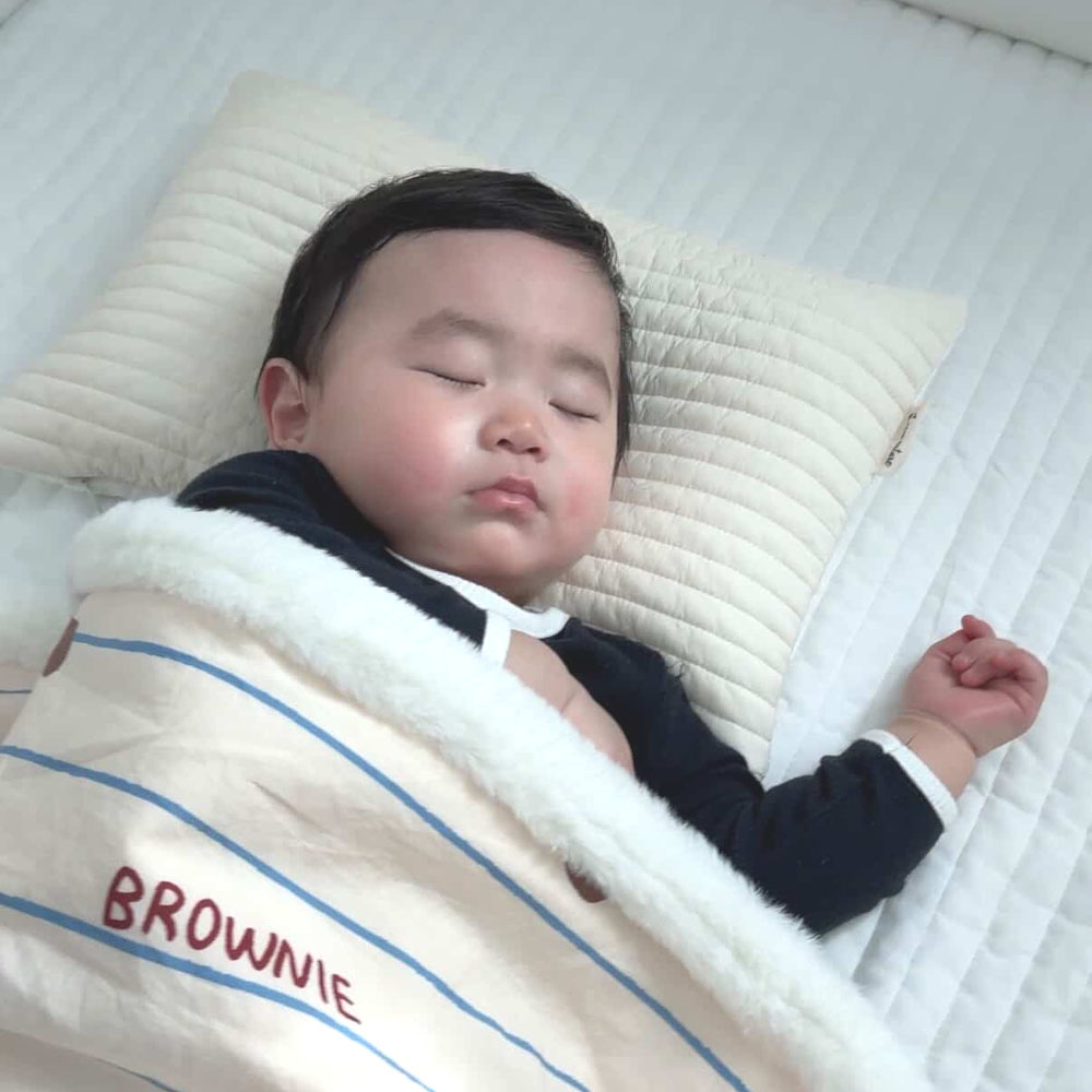 미소네이처 잠솔솔 신생아 아기 낮은 베개 순면 인견 듀라론 양면 커버 냉감 태열
