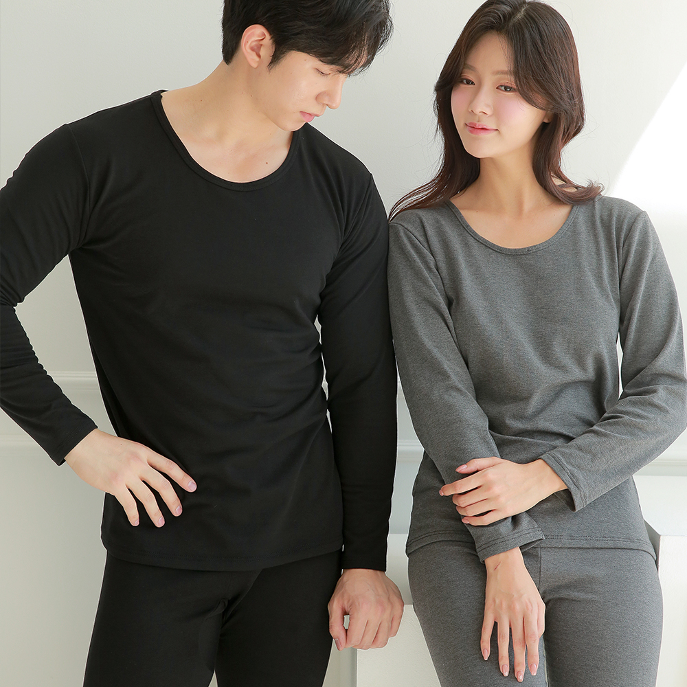 핑크앤다이아 고급 면기모 내복세트 남성 여성 겨울내의 상하세트 발열 방풍 보온 타이즈 - 상세 이미지 2