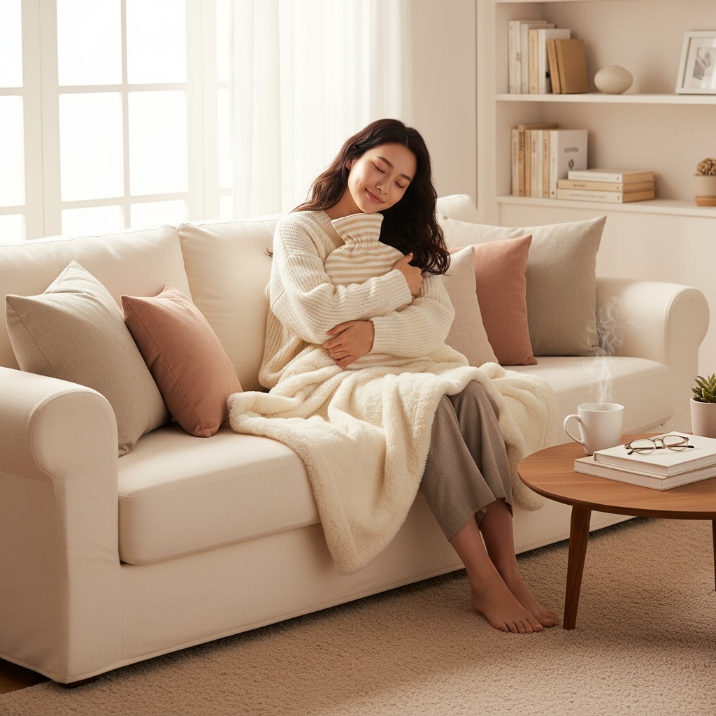 독일 파쉬 보온 물주머니 찜질팩 핫팩 노커버형 다이아무늬 보온주머니 2L 상세 이미지 8