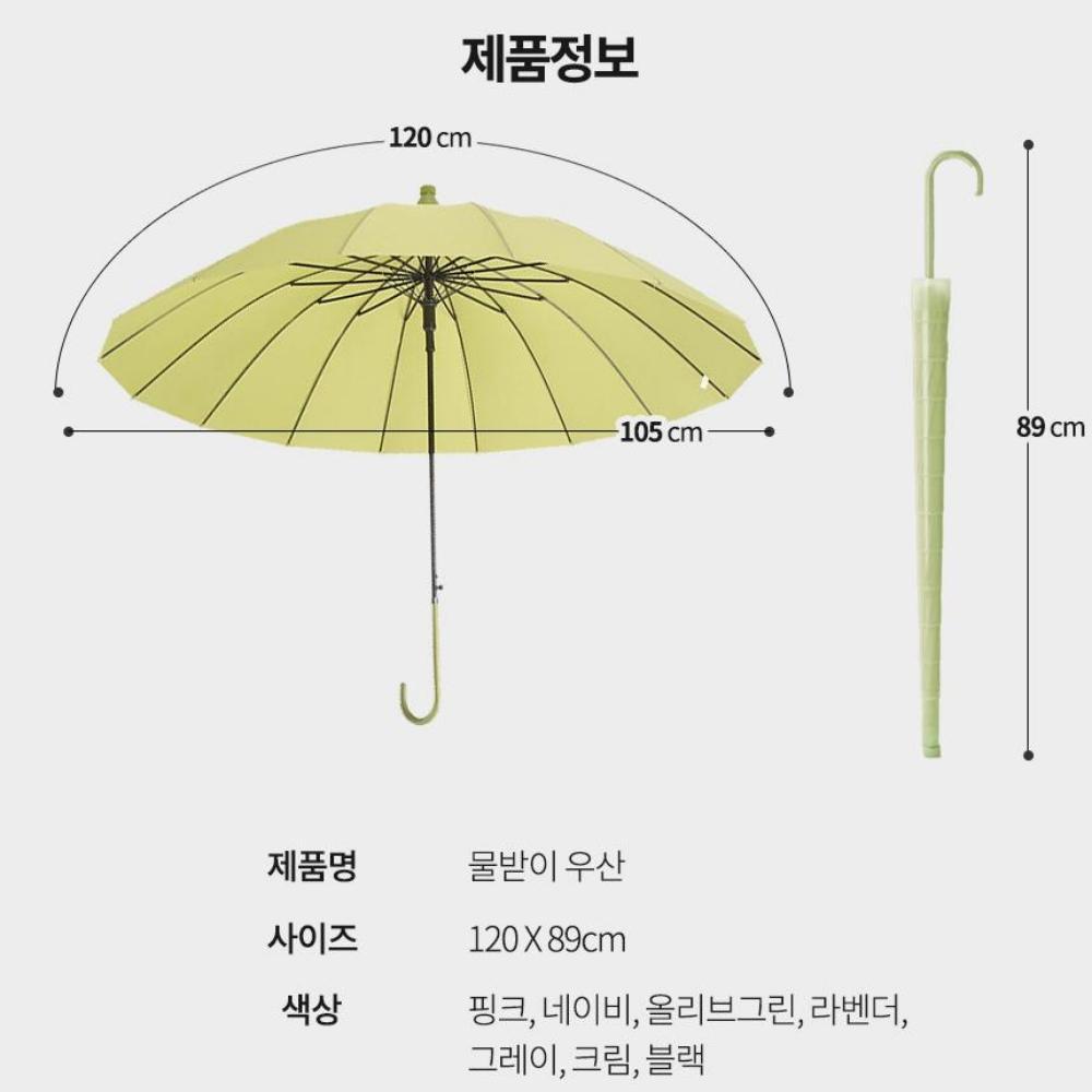 고급 빗 물받이우산 방수 장우산 골조프레임 튼튼한 캡커버 빅사이즈 특이한 우산 이미지 6