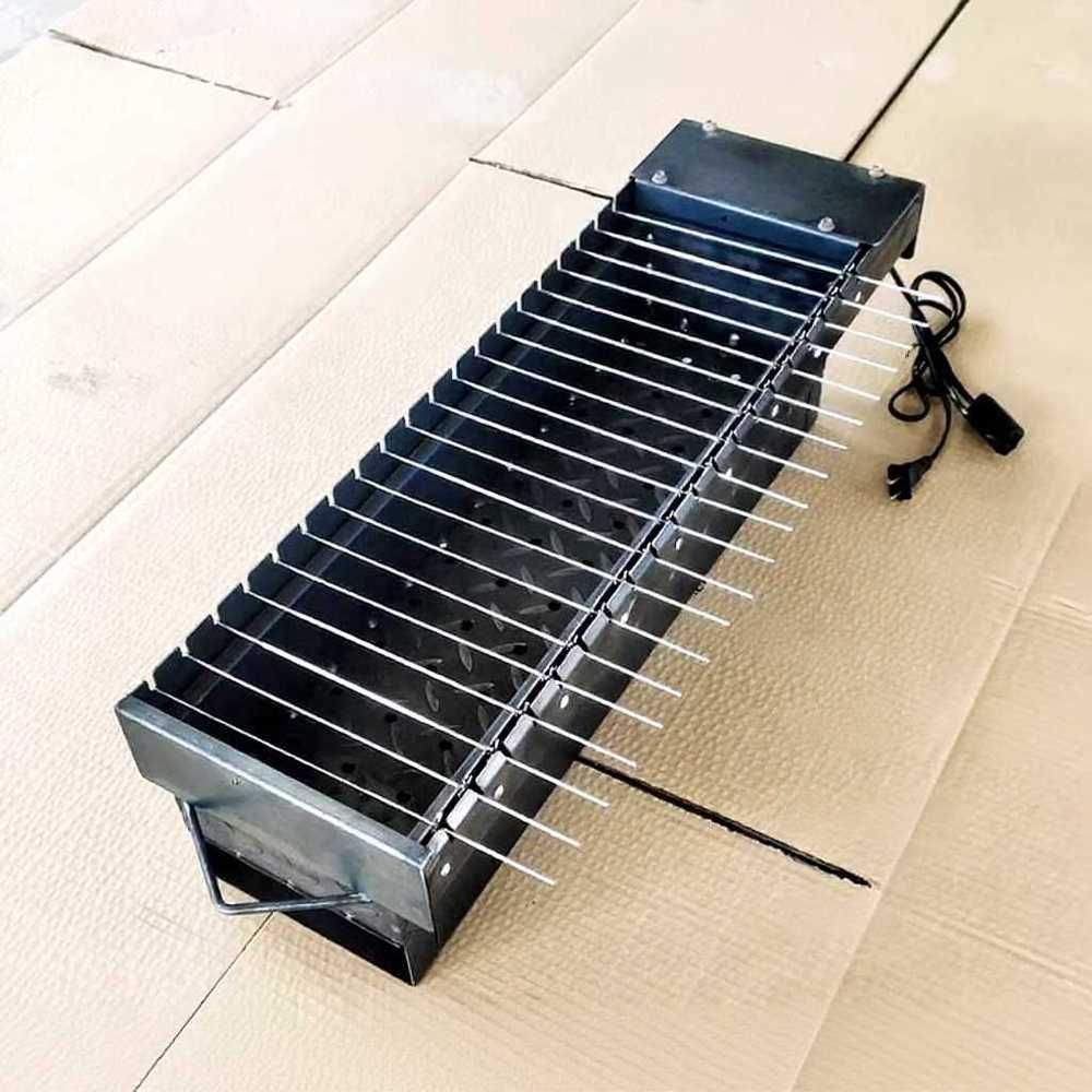 자동 양꼬치 기계 바베큐 전기 스토브 화로 야외용 롱 220V - 상품 이미지
