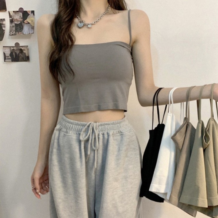 쫀쫀한 스파니 브라캡 나시(44-66사이즈) 5color / 노와이어 브라렛 여성속옷 수면브라 - 상품 이미지