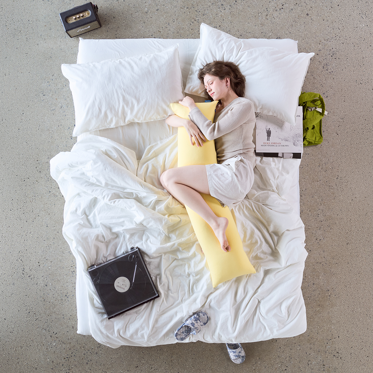 NEW 폴리몰리 휴먼핏 바디필로우 롱쿠션 임산부 죽부인 다리베개 HD EPP 파스텔민트