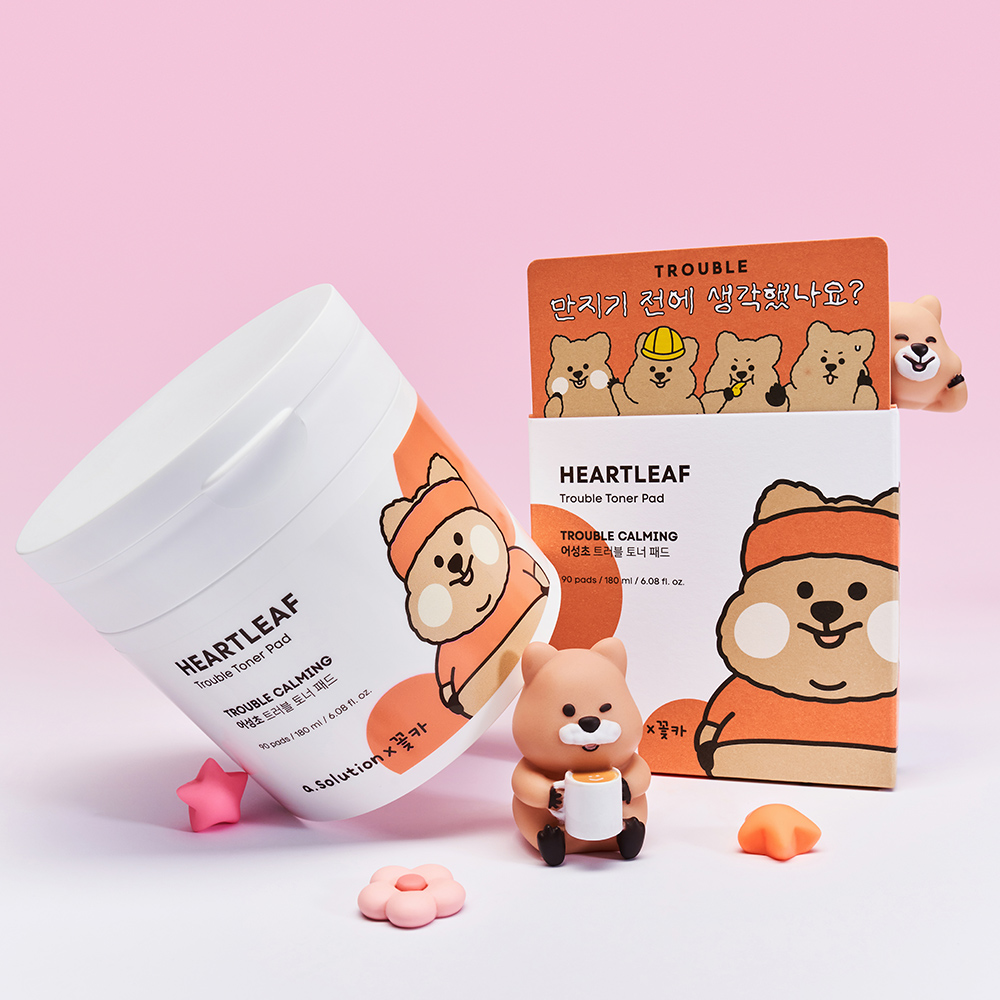 [꽃카에디션][슈퍼적립,폼50g증정] 에이솔루션 어성초 트러블 진정 토너패드 90매, 2개