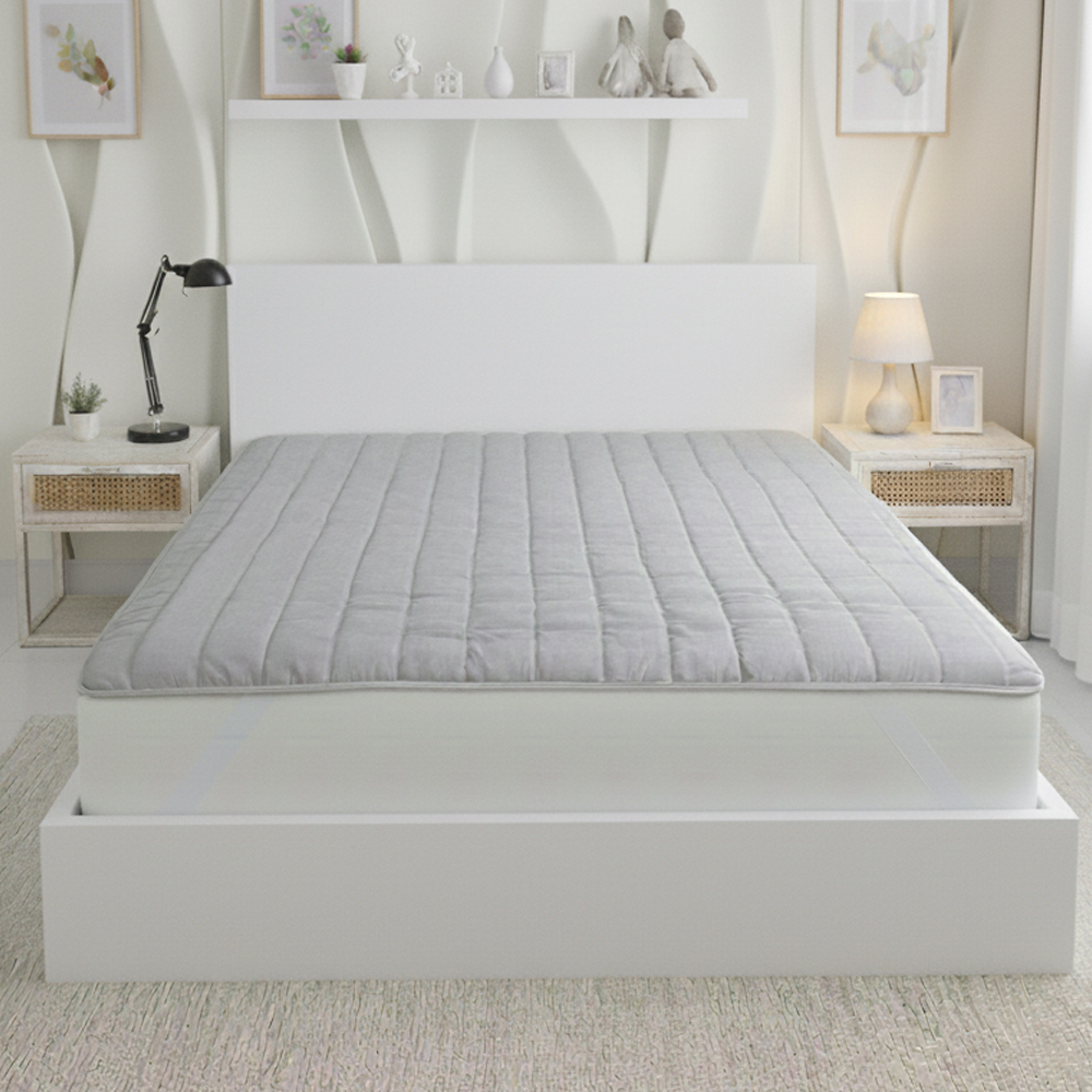 세미마이크로 극세사 침대패드 슈퍼싱글 SS 매트리스 패드 전기매트 커버형 4온스 누빔