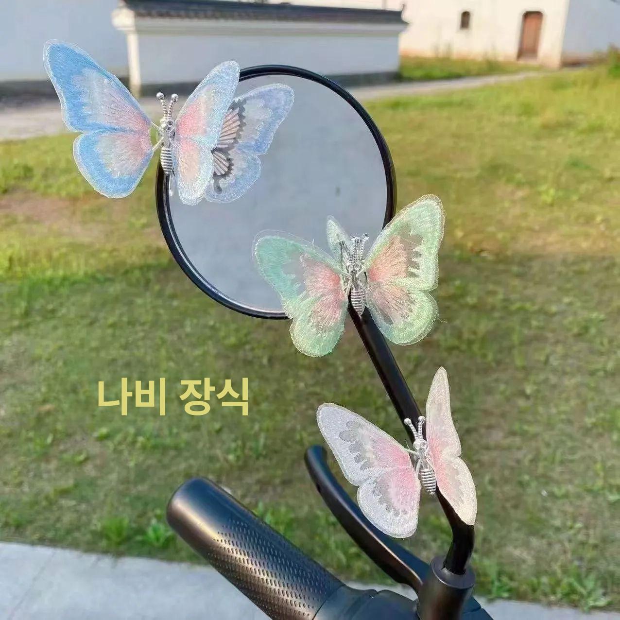 움직이는 나비 자동차 실내 장식 중콘 대시보드 귀여운 차량용 소품 1개 - 상세 이미지 5