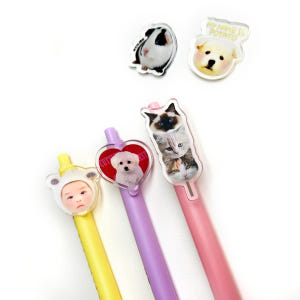 볼펜제작 사진 아크릴 자유형 볼펜 제작 굿즈 소량 인쇄 사진 커스텀 5개... 실사용 후기 | 효과 있을까? - 상품 이미지 2