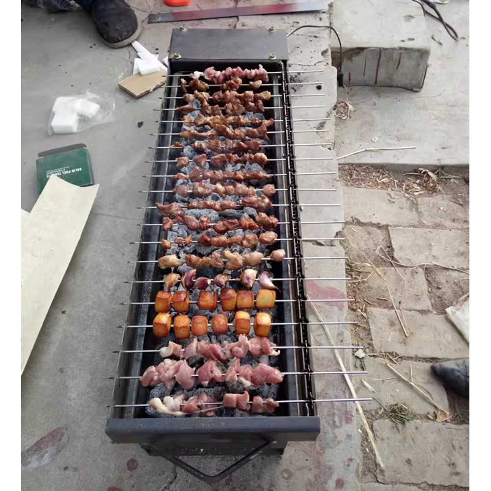 자동 양꼬치 기계 바베큐 전기 스토브 화로 야외용 롱 220V - 상세 이미지 2