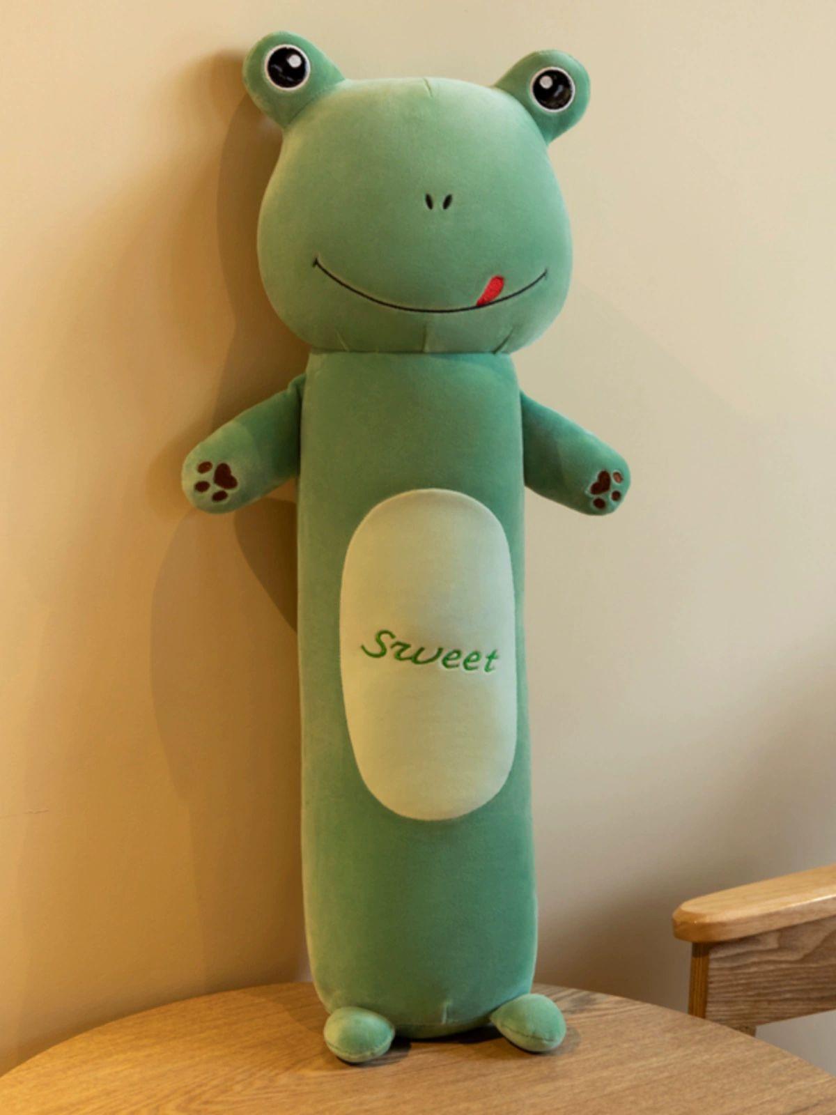 토끼 봉제인형 롱 안고자는 인형 베개 여자용 그린 프로그 110cm A - 상세 이미지 2