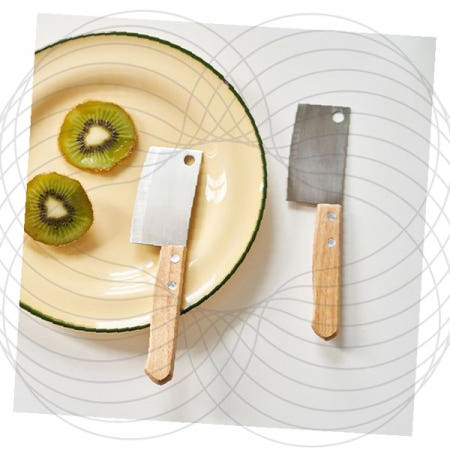 우드핸들 미니 도끼칼 중식도 캠핑용 주방칼 원목손잡이 감성 조리도구 홈카페 키친웨어