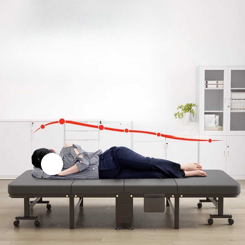 간이 침대 접이식 휴대용 손님용 공간절약형 폴딩 190x60x30cm(4단접이식) - 상세 이미지 3