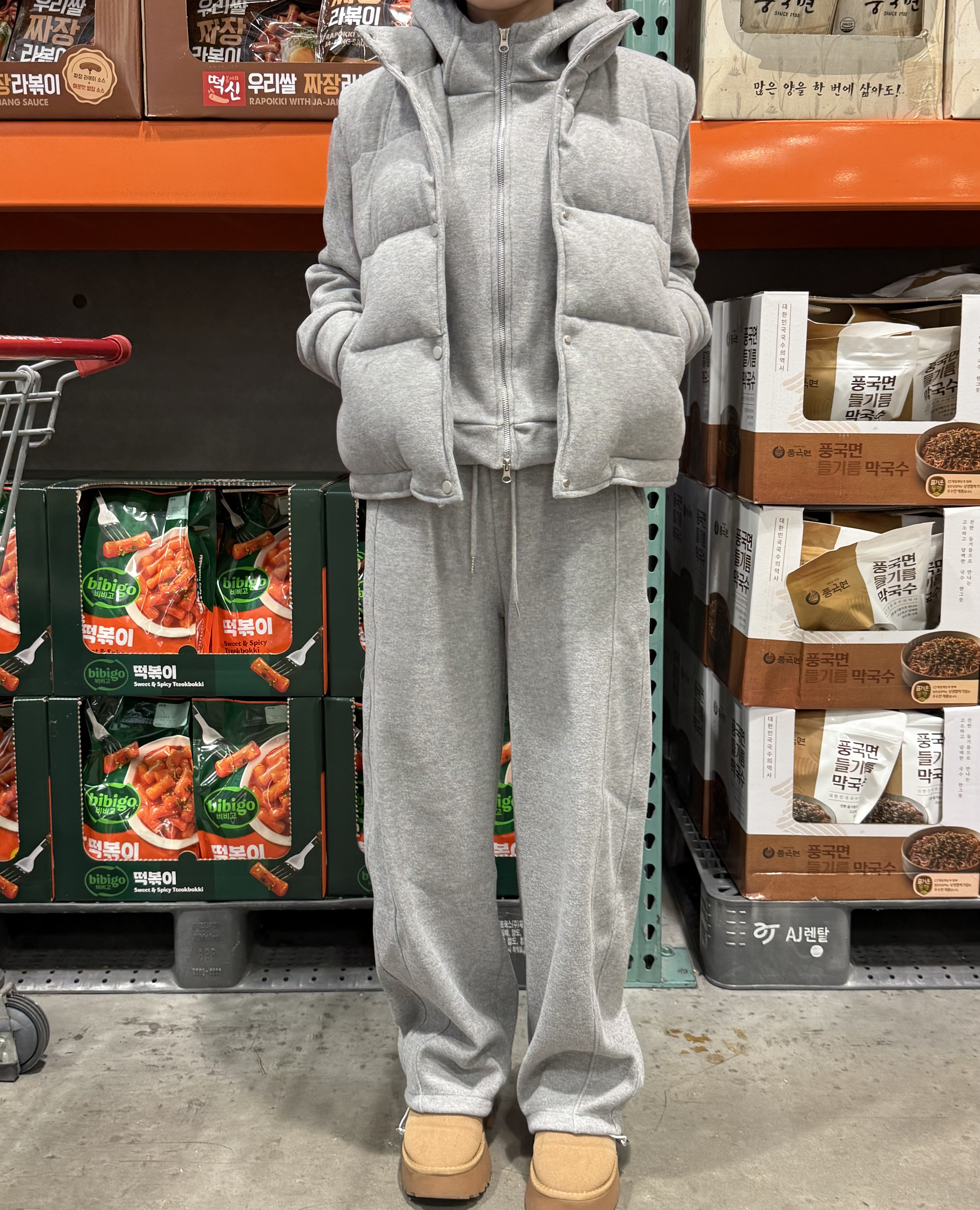 1+1+1 융기모 데일리 팬츠 집업자켓 패딩조끼까지 쓰리피스