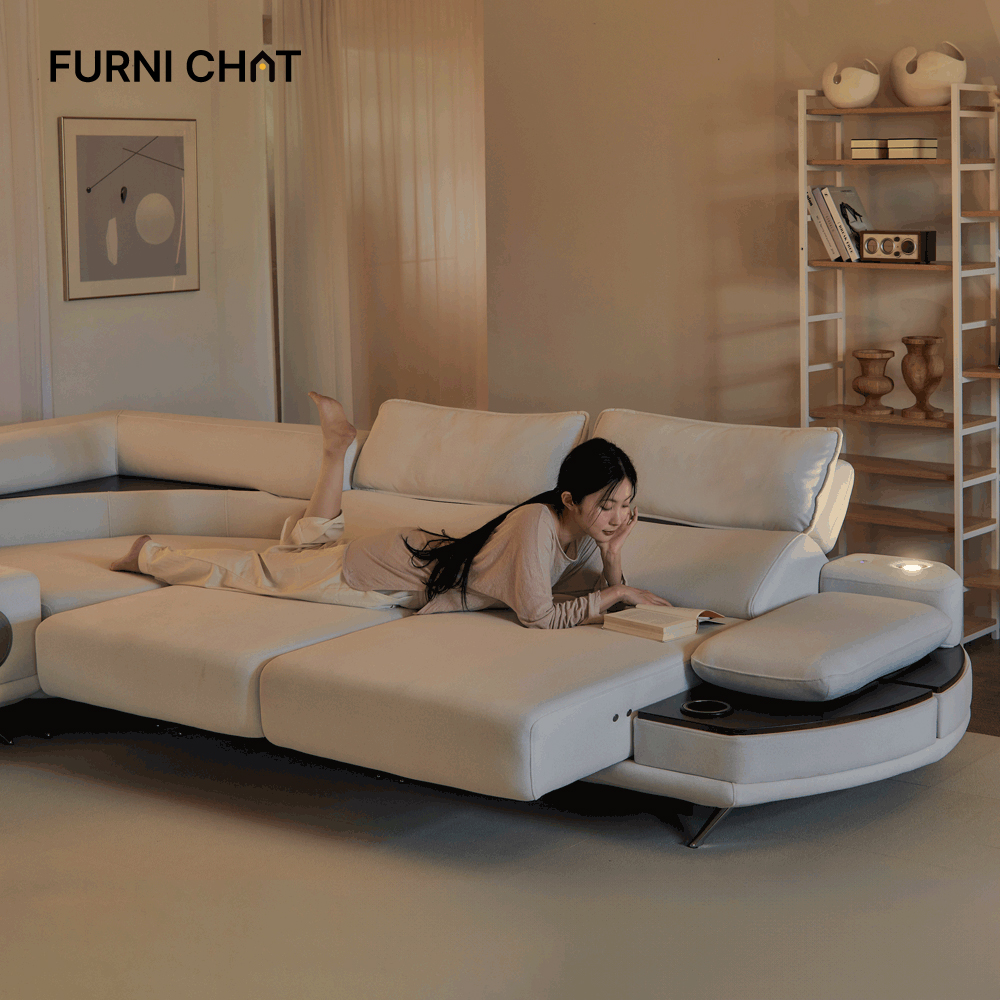 퍼니챗 제우스 모션 전동 슬라이드 리클무빙 코모도 4인용 리클라이너 소파