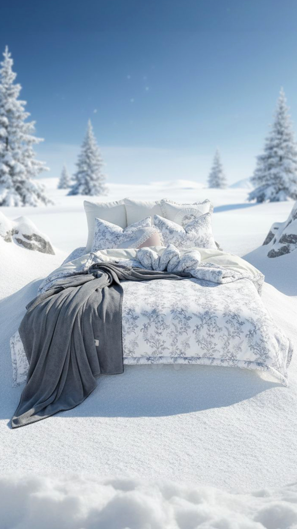 꽃무늬 구름 모달100 극세사이불 겨울이불