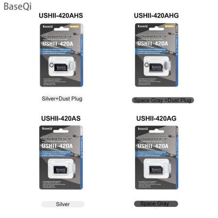 Baseqi [해외]베이스키 맥북 프로 14인치 16인치 M1/M2/M3/M4/M5 마이크로SD 카드 어댑터 알루미늄 미니 드라이브 리더 2025/24/23/22/21년형 210149 420A
