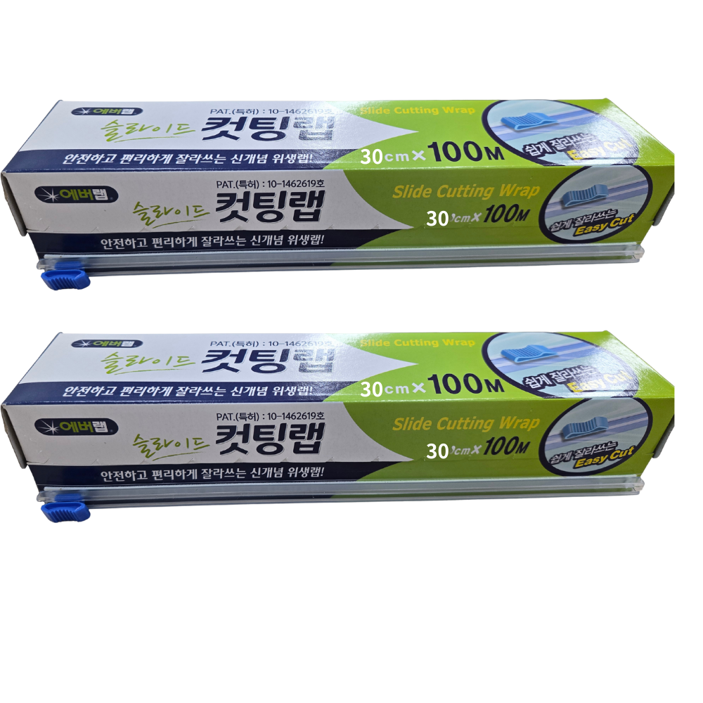 에버랩 이지컷 슬라이드랩 안전커팅기 내장형 30cmx100m, 2개 - 상품 이미지