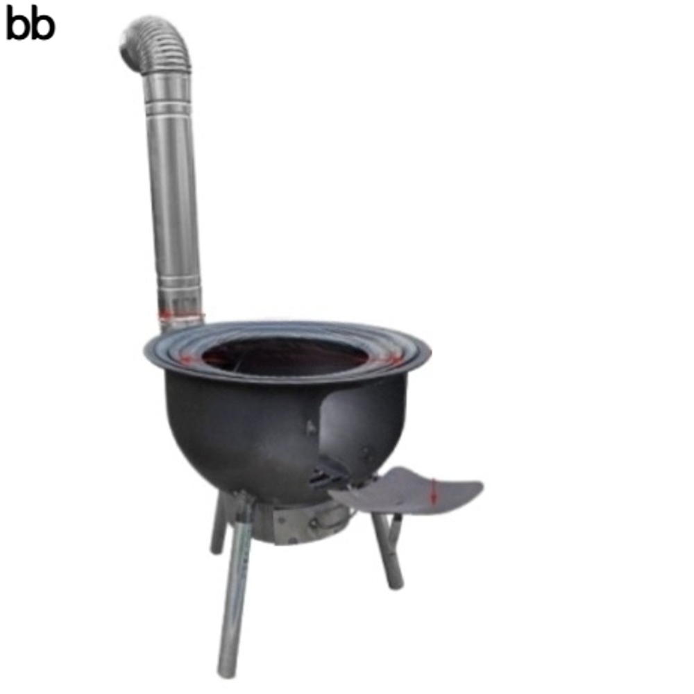 드럼통 화덕난로 솥뚜껑 아궁이 바베큐 스토브 시골 훈제박스 48cm - 상품 이미지