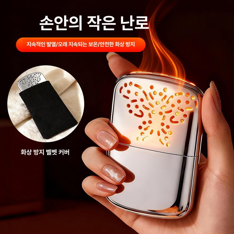 휴대용 미니 겨울 난방기 온열 손난로 소형 보온 단일 손난로+오일병+가방 - 상세 이미지 3