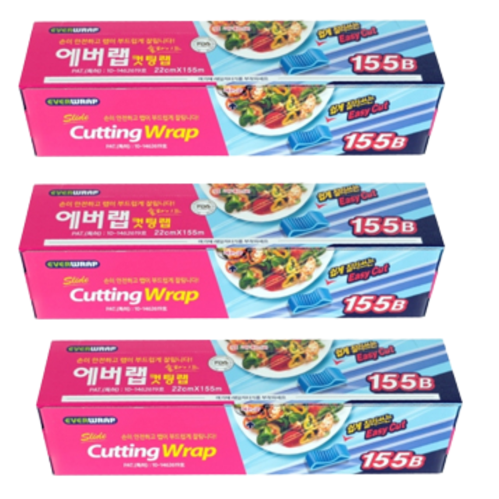 에버랩 이지컷 슬라이드랩 안전커팅기 내장형 22cmx155m, 3개 - 상품 이미지
