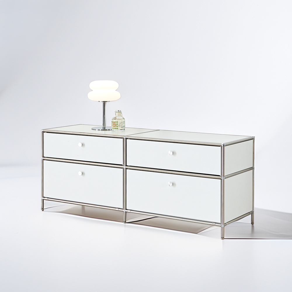 모듈거실장 미니티비다이 철제 tv다이서랍장 폭좁은 tv장식장