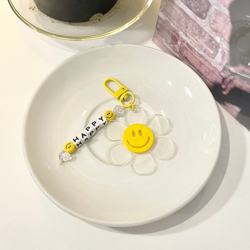 네잎클로버 이니셜 키링 만들기 diy 키트 스마일 핸드폰 차키 가방 커스텀 제작 키링 - 상세 이미지 3