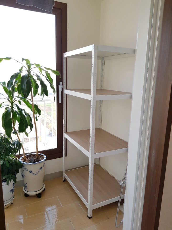 랙셈블 철제선반 조립식앵글 경량랙 베란다 창고 무볼트 선반 800300600 3단