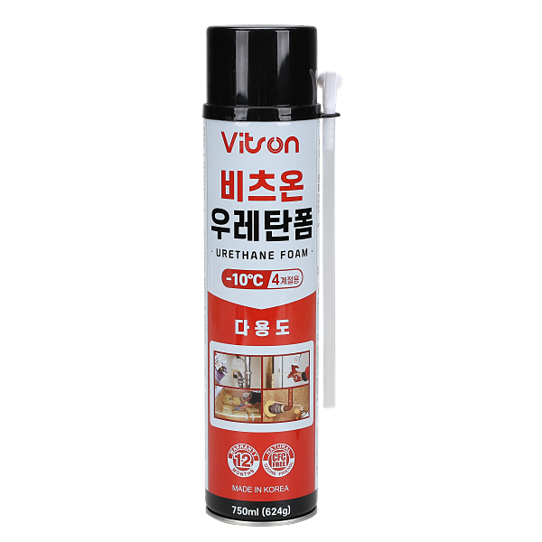 우레탄폼 방수 단열 틈새충진 폼건 스프레이형 4계절용 750ml 일회용, 1개 - 상세 이미지 5