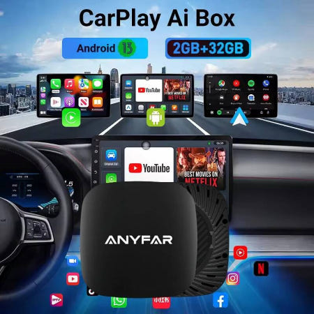 2025 ANYFAR 안드로이드 13 3in1 CarPlay Ai 박스 무선 오토 USB 어댑터 2G 32G 유튜브 넷플릭스 자동 연결 210452