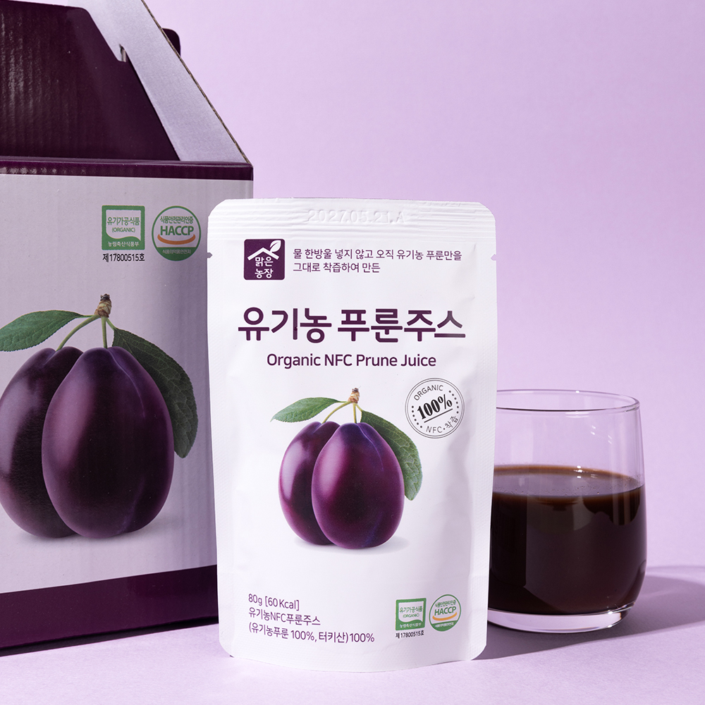 맑은농장 NFC착즙100% 유기농 푸룬주스 총 90포 임산부푸룬주스 딥워터 - 상세 이미지 5