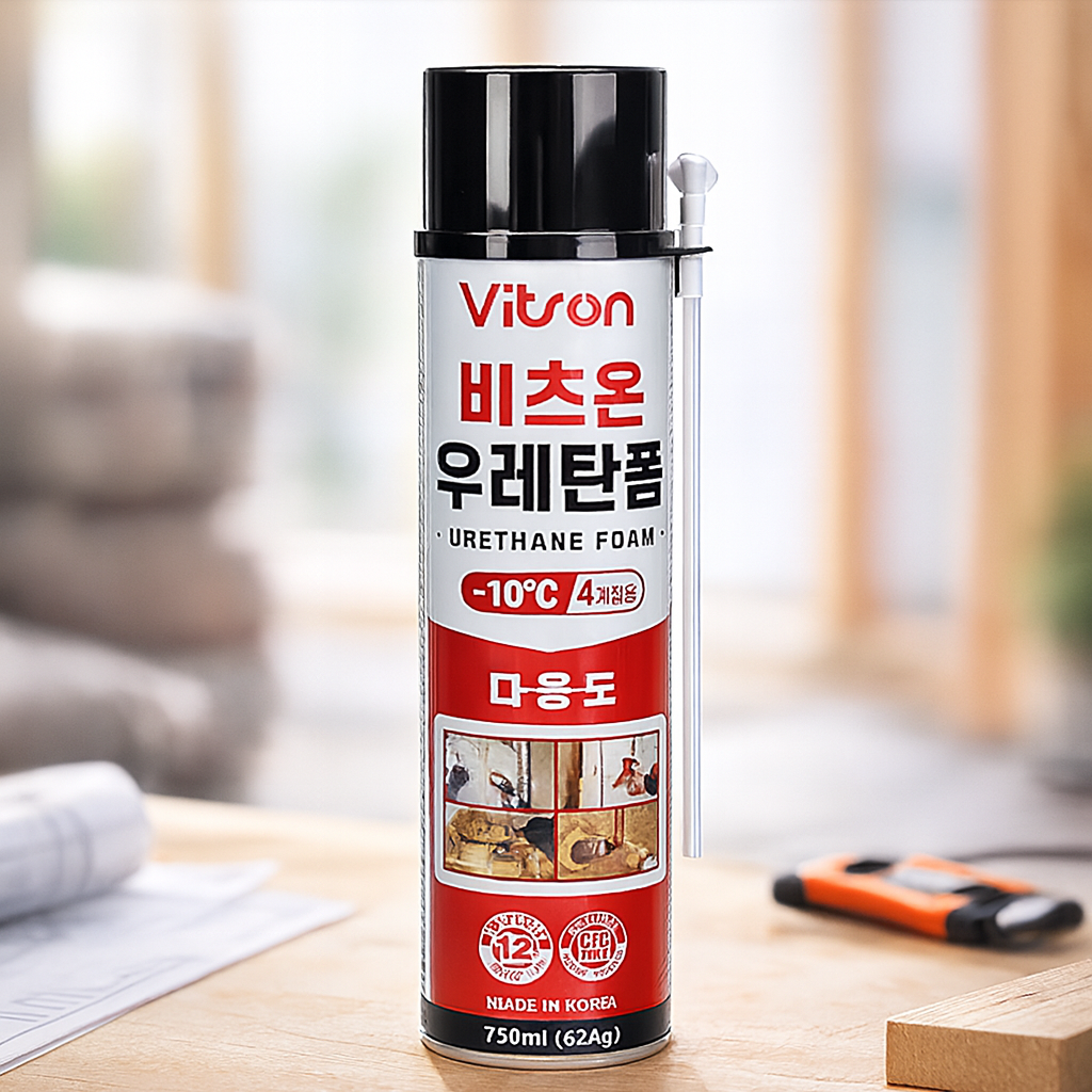 우레탄폼 방수 단열 틈새충진 폼건 스프레이형 4계절용 750ml 일회용, 15개 - 상품 이미지
