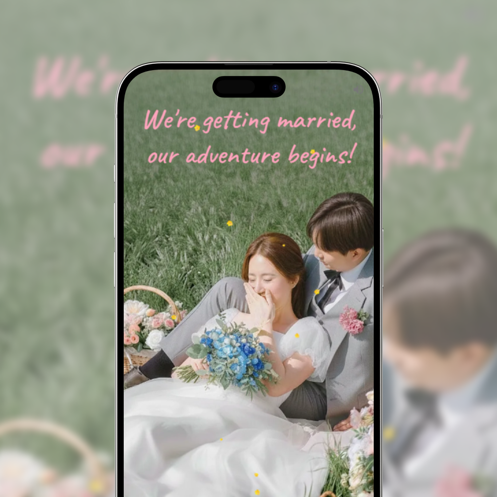 남과 다른 모바일 청첩장 제작 참석여부 계좌번호 부모님 혼주용 결혼식 셀프 초대장 만들기 - 상품 이미지