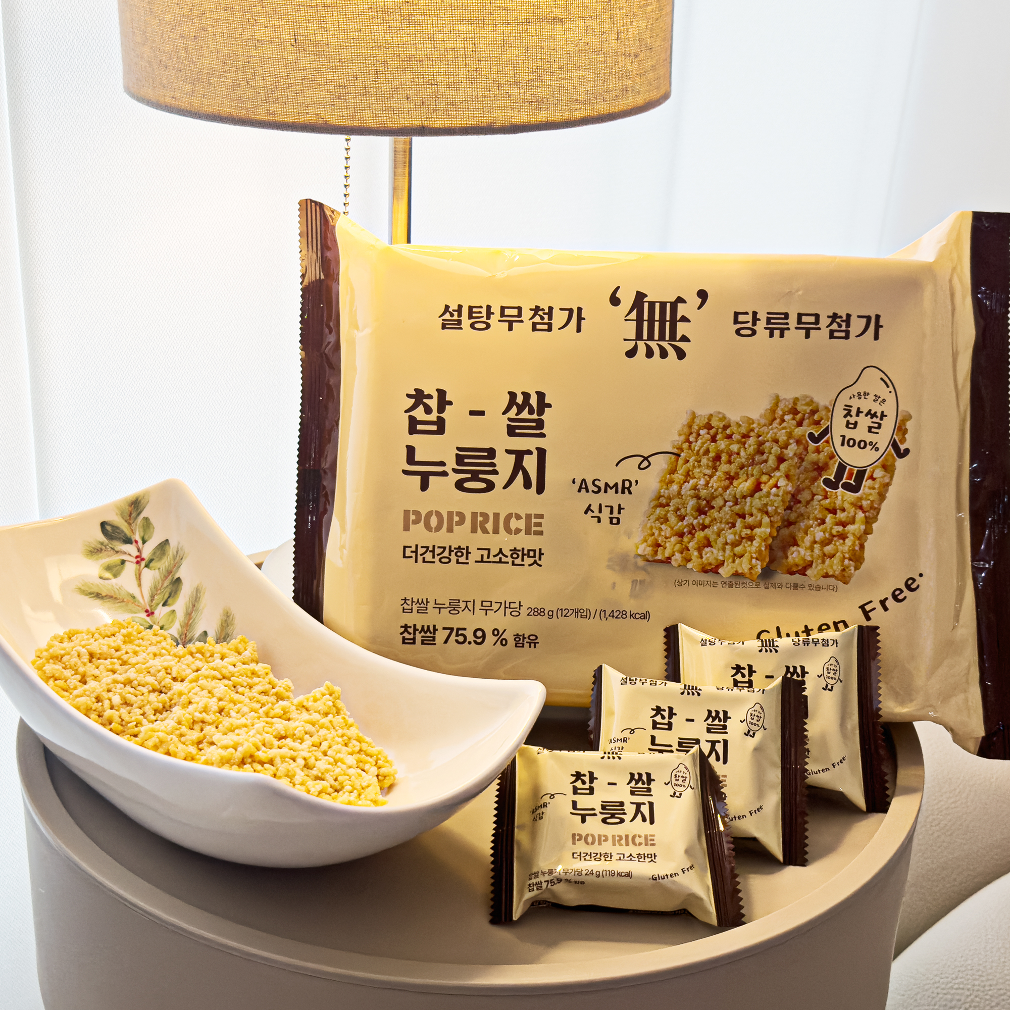 찹쌀 누룽지팝스낵 POP RICE 무가당, 288g, 1개