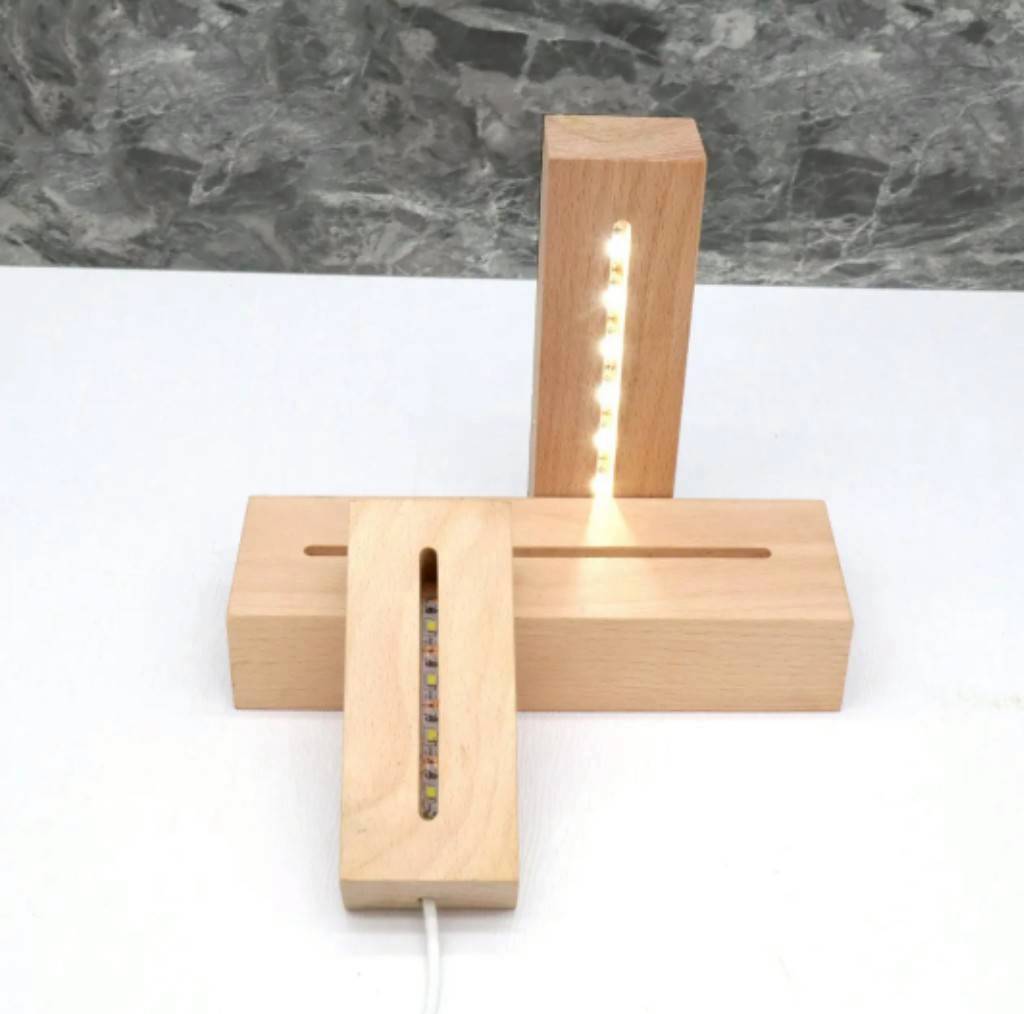 나무 LED 램프 USB 케이블 스위치 나무 LED 무드등 Y1 - 상품 이미지